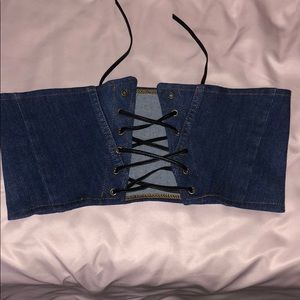 Jean lace up belt
